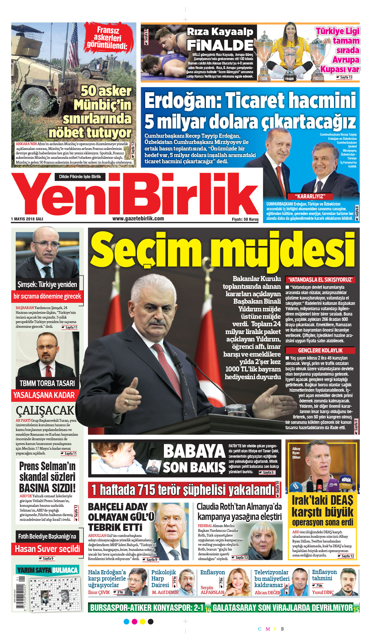 https://www.gazetebirlik.com/01 Mayıs 2018