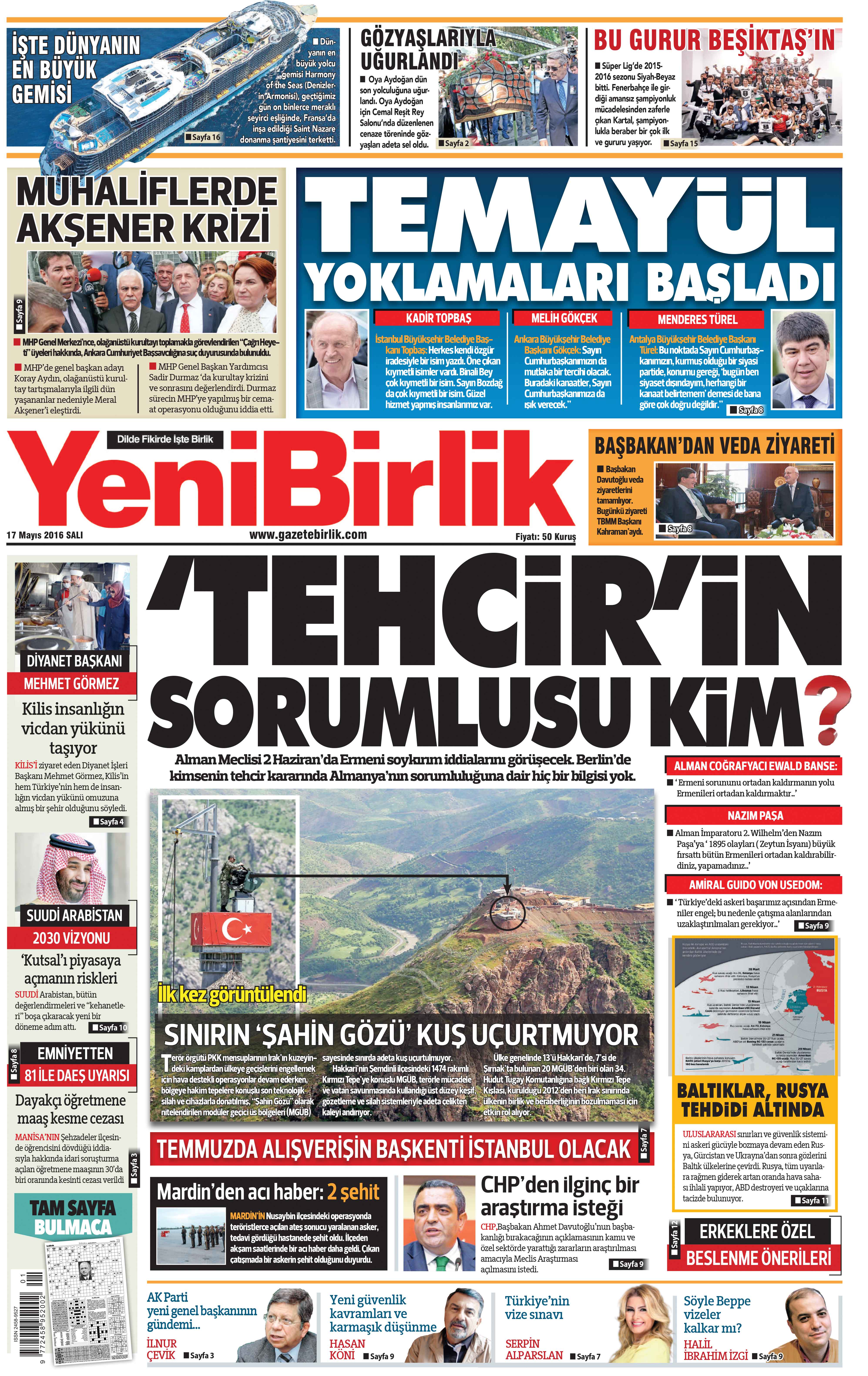 https://www.gazetebirlik.com/17 Mayıs 2016