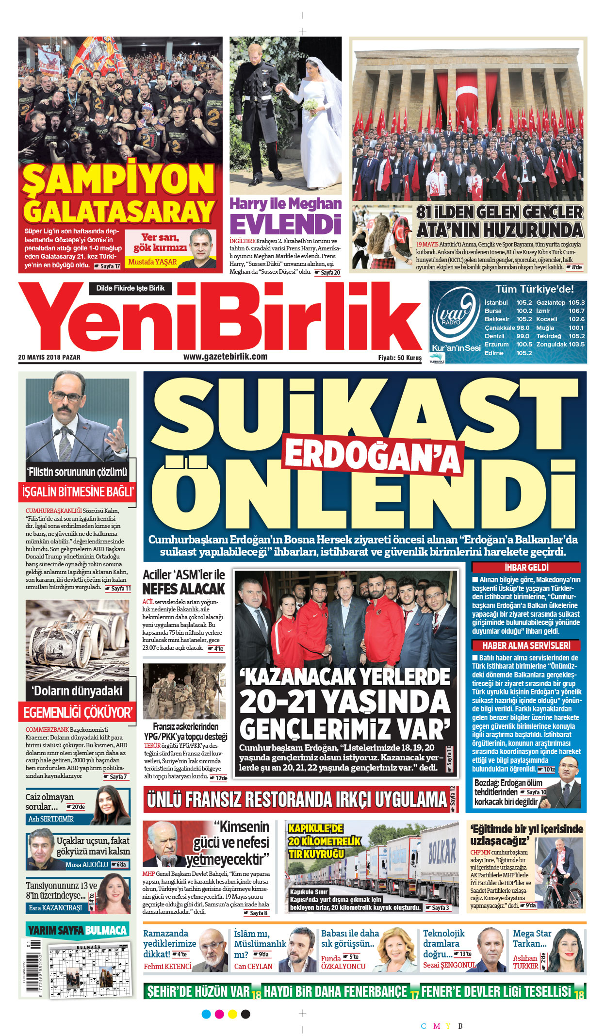 https://www.gazetebirlik.com/20 Mayıs 2018