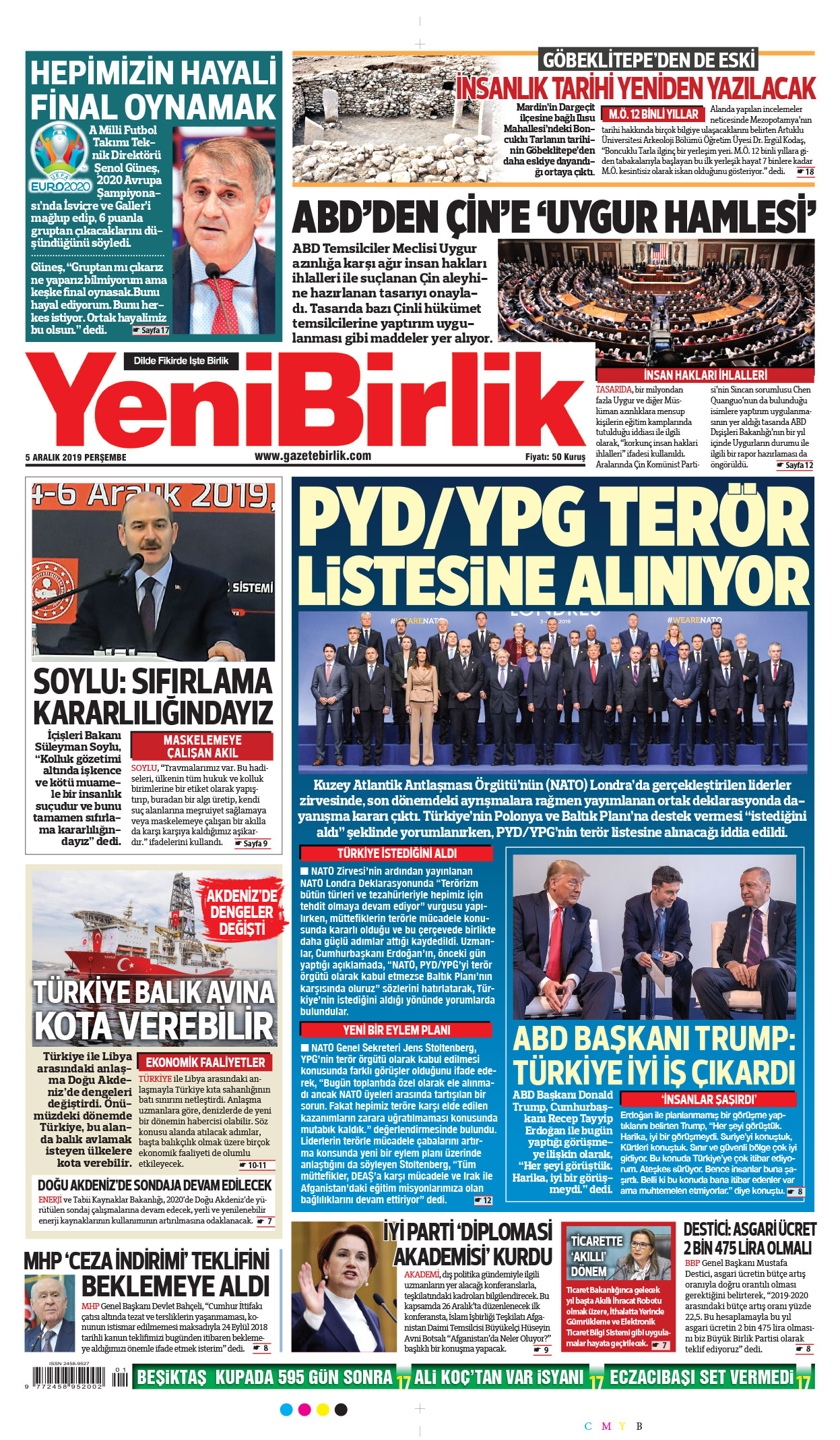 https://www.gazetebirlik.com/05 Aralık 2019