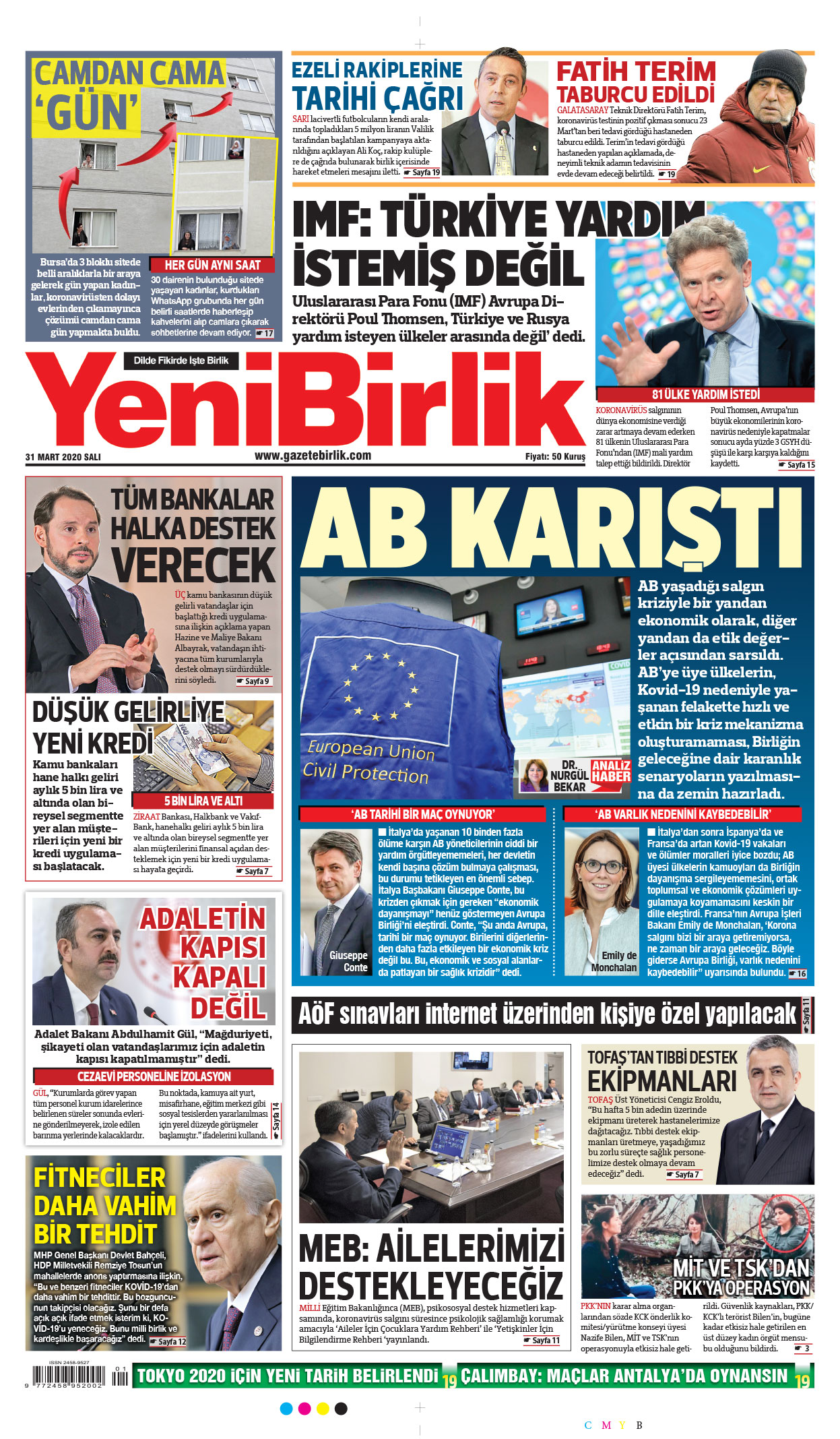 https://www.gazetebirlik.com/31 Mart 2020