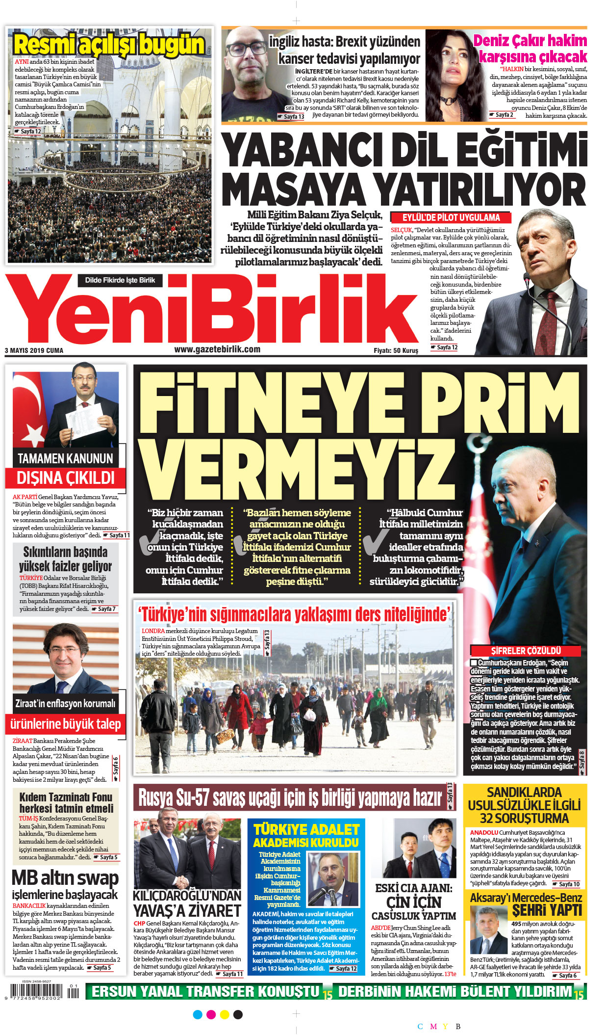 https://www.gazetebirlik.com/03 Mayıs 2019