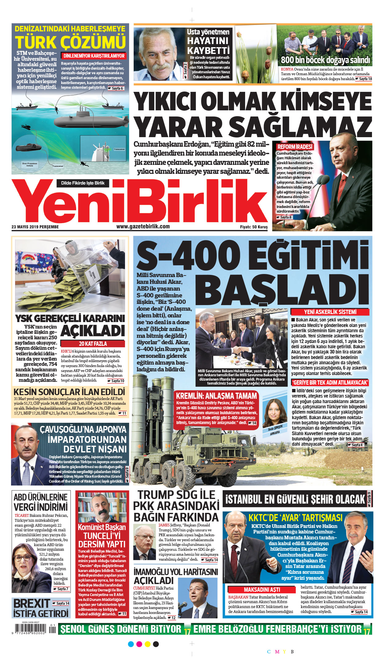 https://www.gazetebirlik.com/23 Mayıs 2019