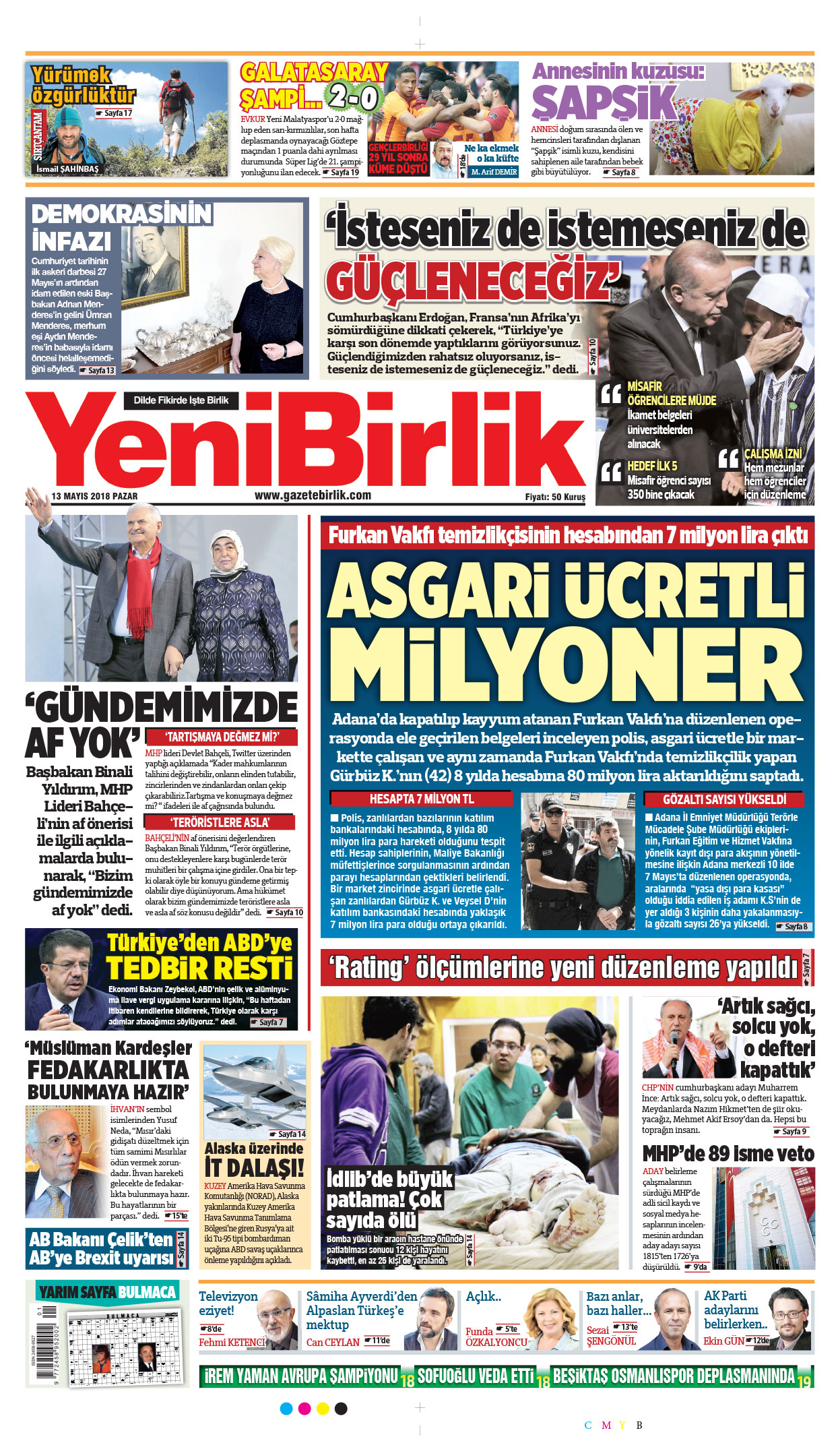 https://www.gazetebirlik.com/13 Mayıs 2018