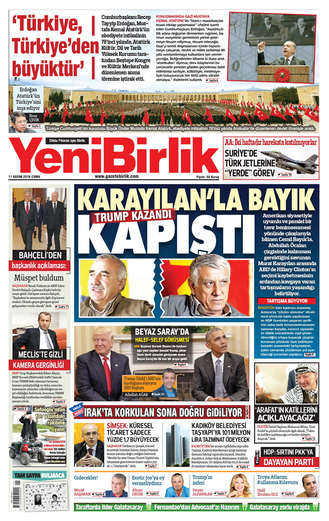 https://www.gazetebirlik.com/11 Kasım 2016