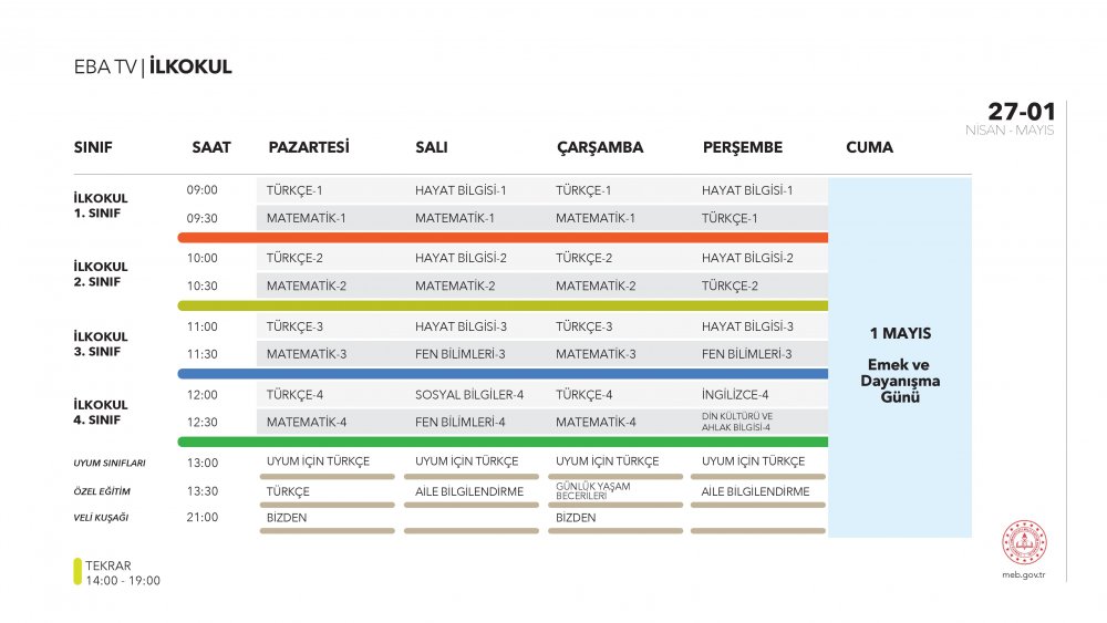 EBA TV 28 Nisan Salı lise ders programı