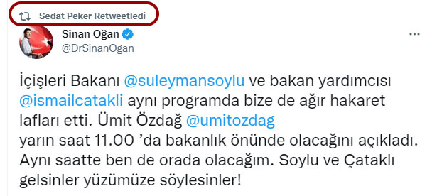 sedat peker twitter