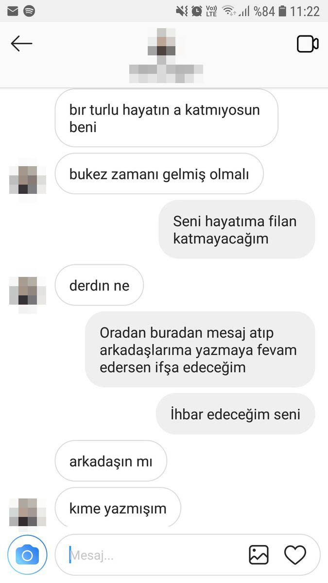 çağla üren twitter taciz