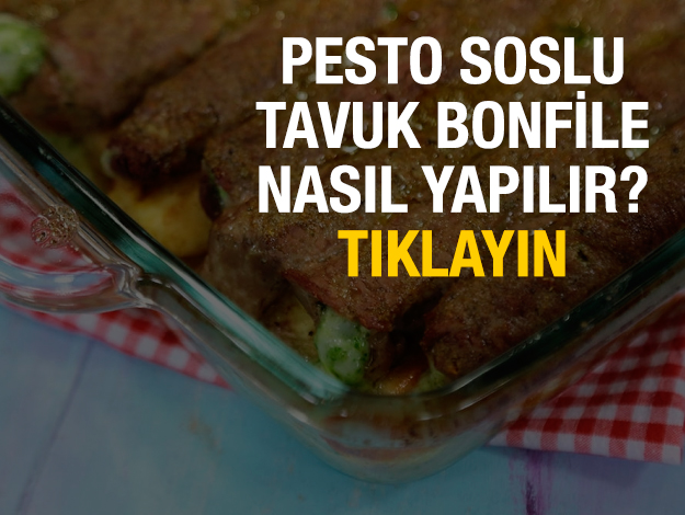 pesto soslu tavuk bonfile