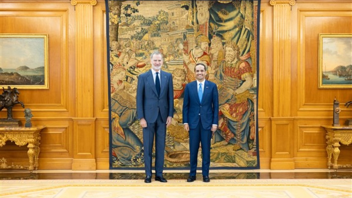 Katar Dışişleri Bakanı Al Sani, İspanya Kralı 4. Felipe ile görüştü