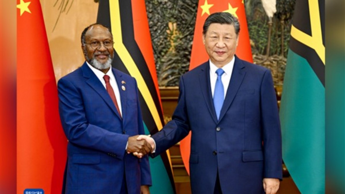 Çin Cumhurbaşkanı Xi, Vanuatu Başbakanı Salwai'yi kabul etti
