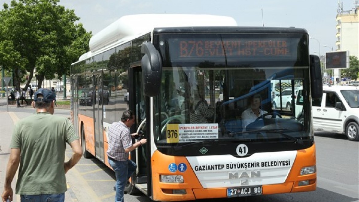 Gaziantep'te 15 Temmuz'da toplu ulaşım ücretsiz olacak