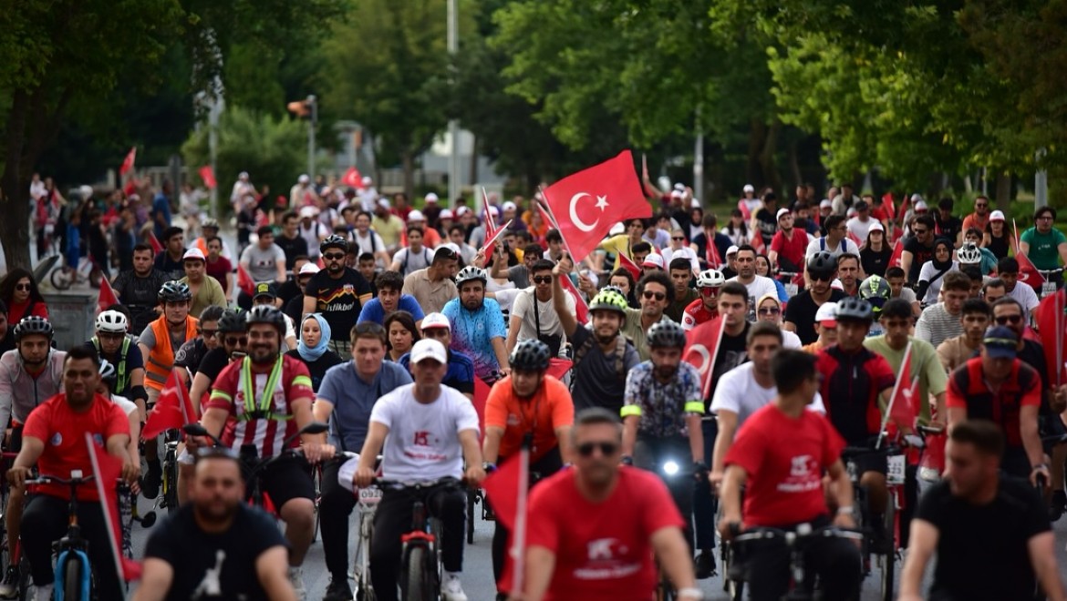 Kayseri'de bisiklet turu etkinliği düzenlendi