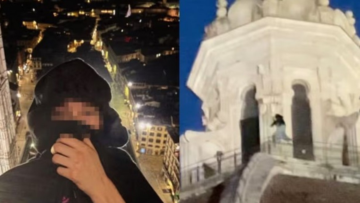 Selfie çekmek için Floransa Katedrali'nin kubbesine tırmandı