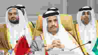 Katar Dışişleri Bakanı Al Sani, Riyad'da düzenlenen toplantıya katıldı