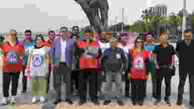 Mersin'de eğitim çalışanları 'şiddette hayır' eylemi düzenledi