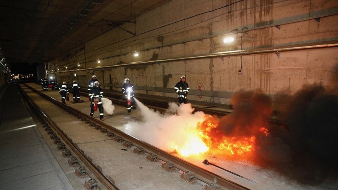 Eskişehir'de Yüksek Hızlı Tren yangın tatbikatı düzenlendi