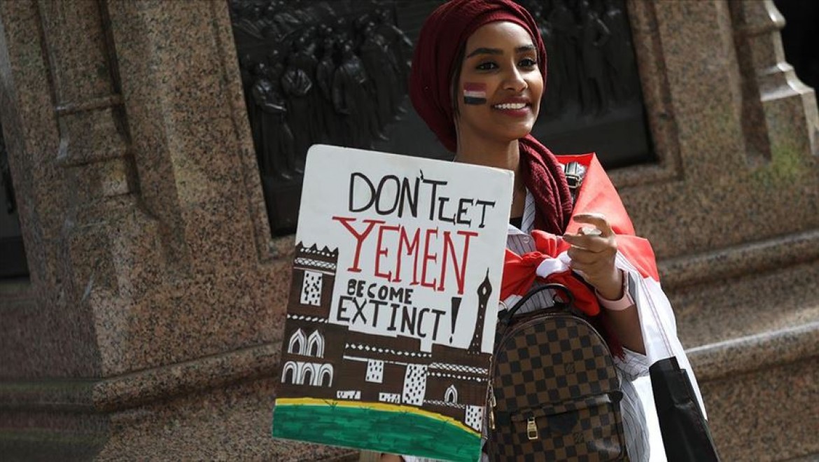 İngiltere'de Yemen protestosu