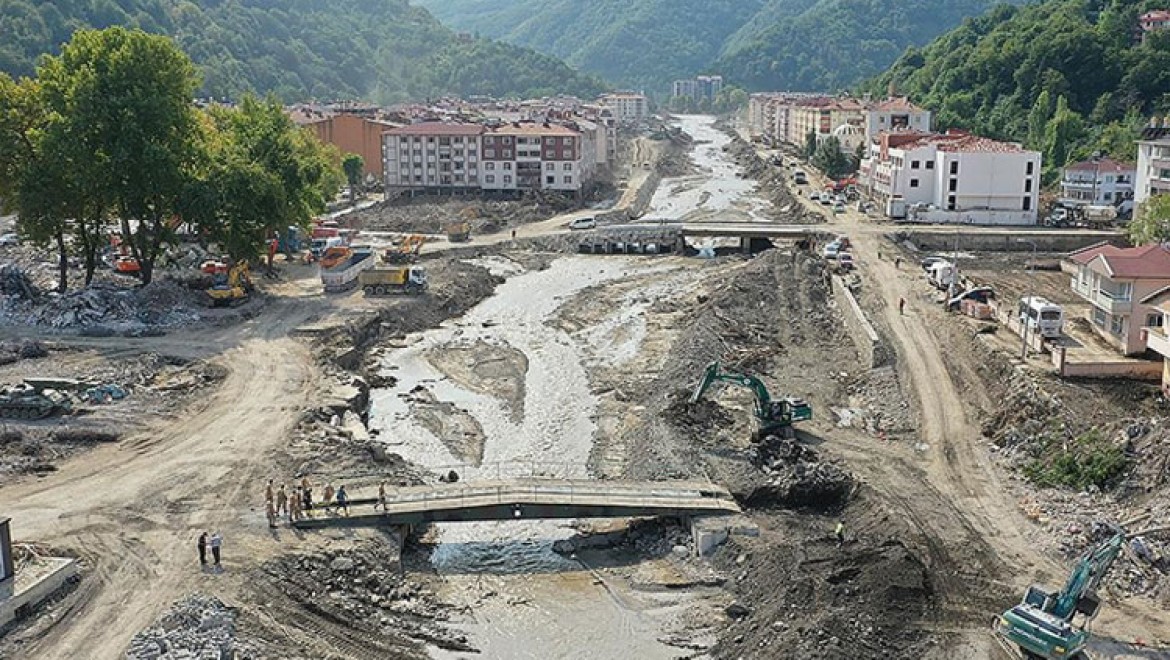 Bozkurt'taki sel felaketinin 20'nci gününde çalışmalar aralıksız sürüyor