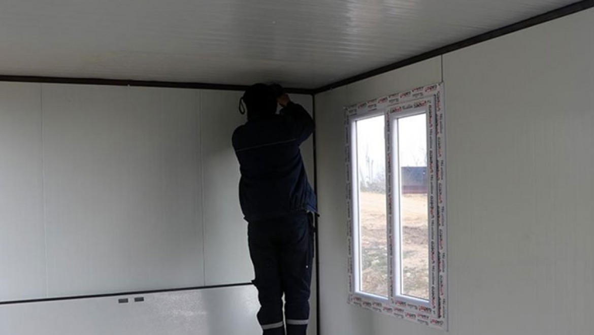 Edirne'de konteyner ev üreticileri deprem bölgeleri için mesai yapıyor