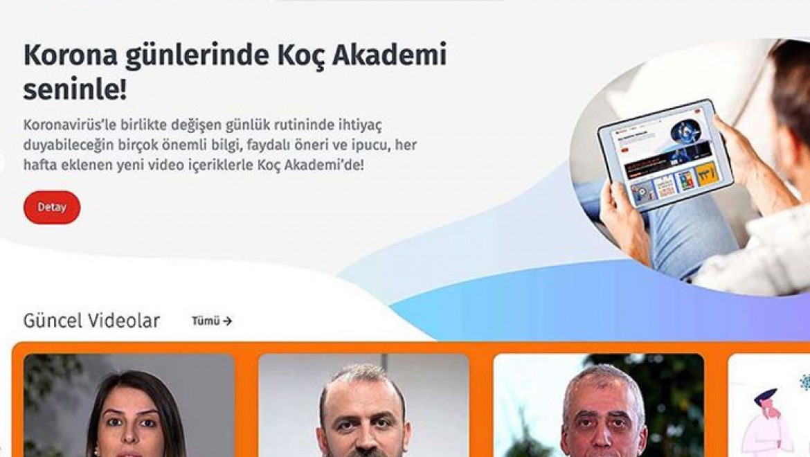 Koç Holding online eğitim platformunu ücretsiz erişime açtı