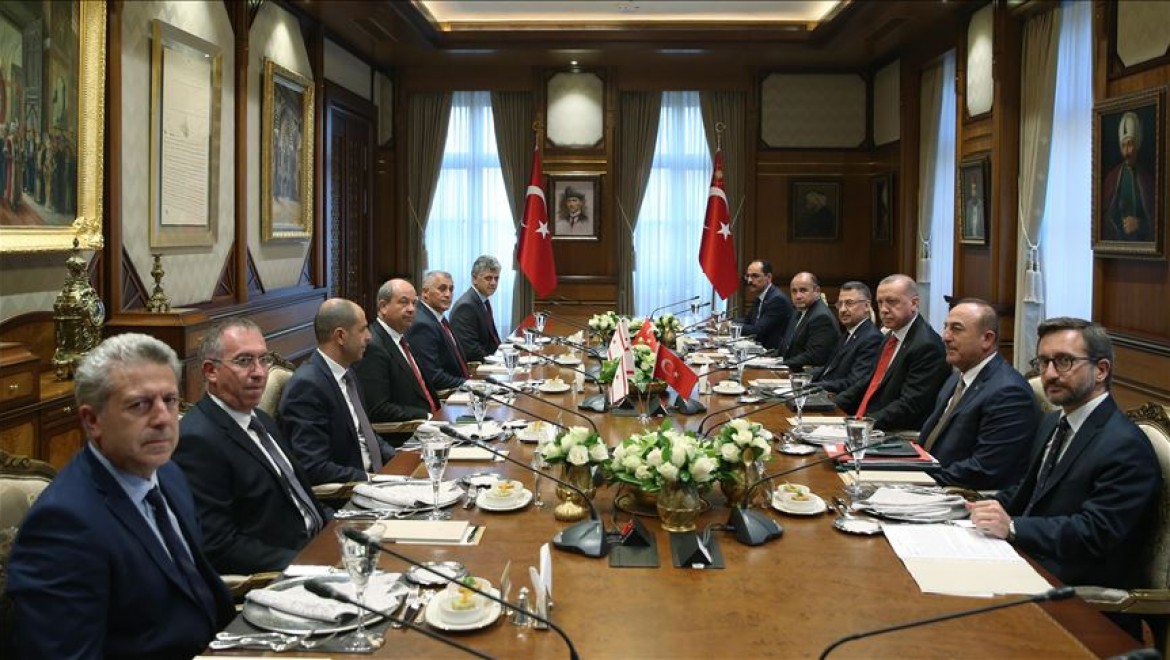 Cumhurbaşkanı Erdoğan KKTC Başbakanı Ersin Tatar'ı kabul etti