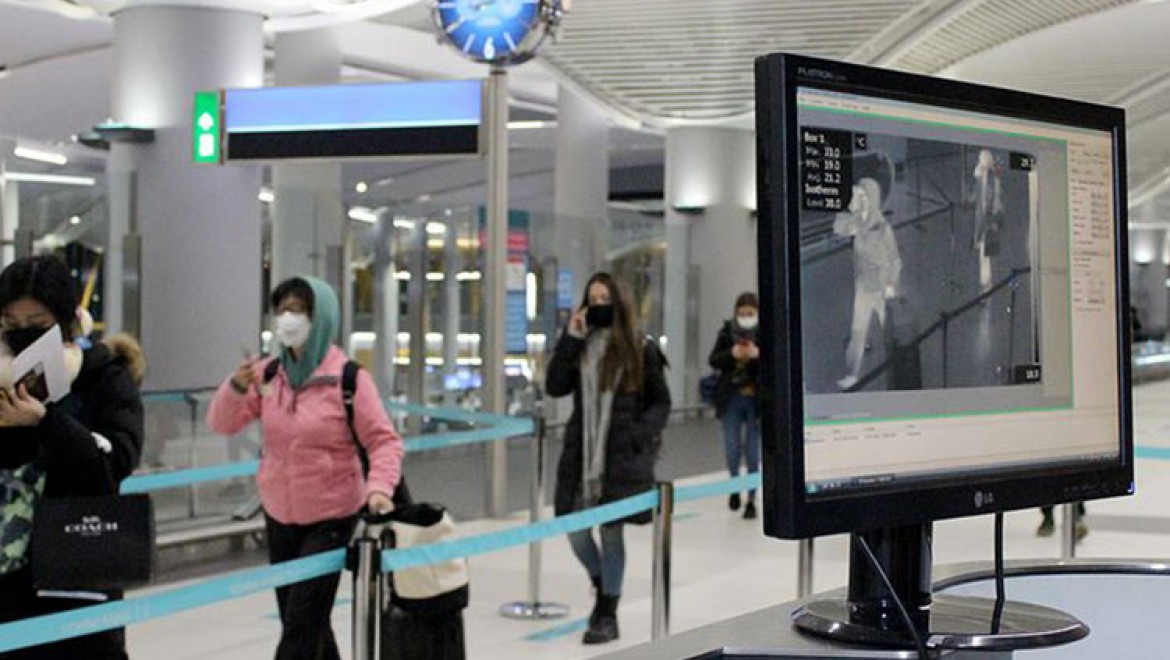 Çin'den İstanbul'a gelen yolcuların termal kameralarla kontrolü devam ediyor