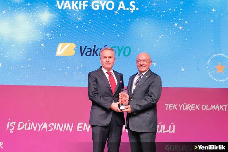 Vakıf GYO, Türkiye Mükemmellik Ödülü'nün sahibi oldu