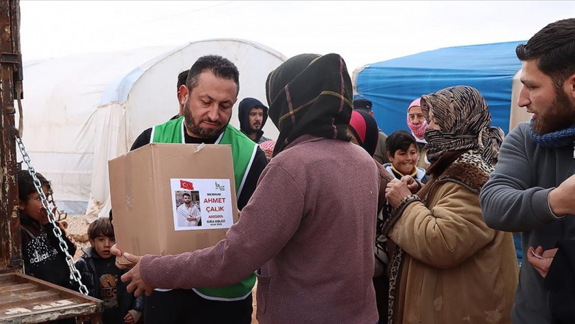 Ahmet Çalık'ın ailesinden Suriyeli savaş mağdurlarına gıda yardımı