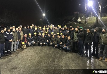 Zonguldak'taki maden işçileri, deprem bölgelerinde