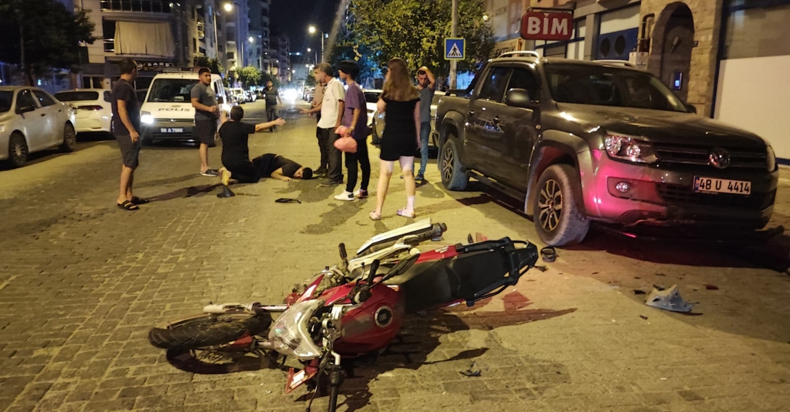 Aydın'da iki motosikletin çarpıştığı kazada 2 kişi yaralandı