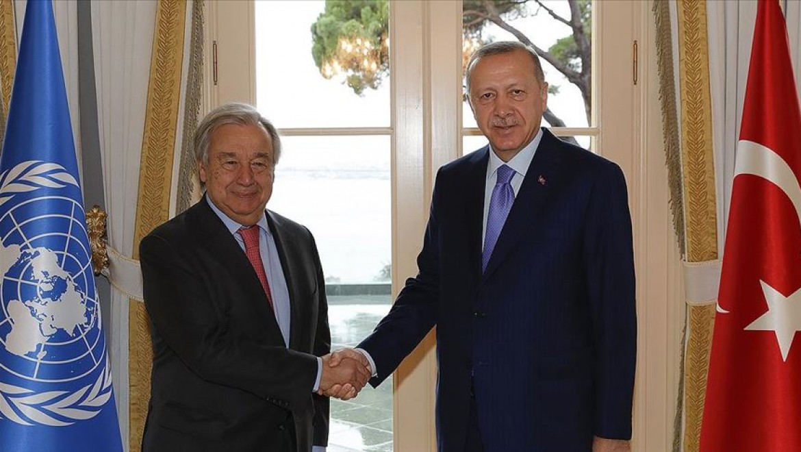 Cumhurbaşkanı Erdoğan BM Genel Sekreteri Guterres'i kabul etti