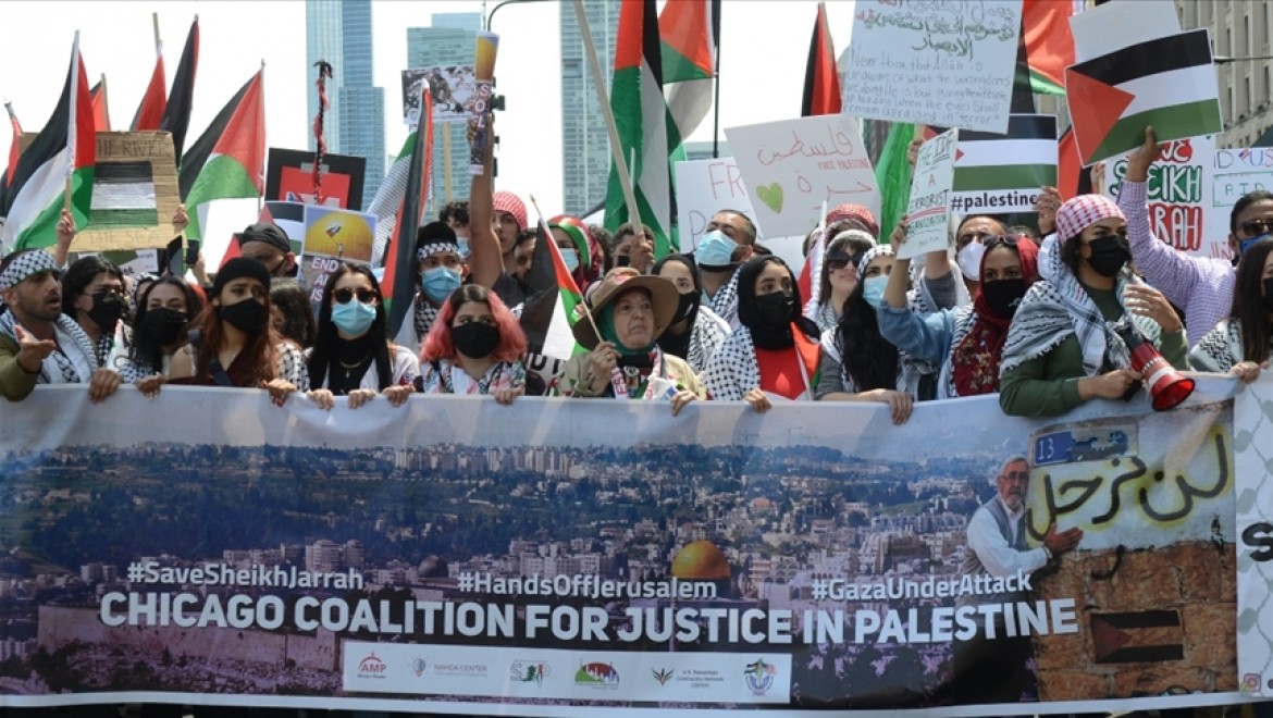 ABD'de Filistin'e destek gösterileri için sokağa çıkan Amerikalılar Biden yönetimine öfkeli