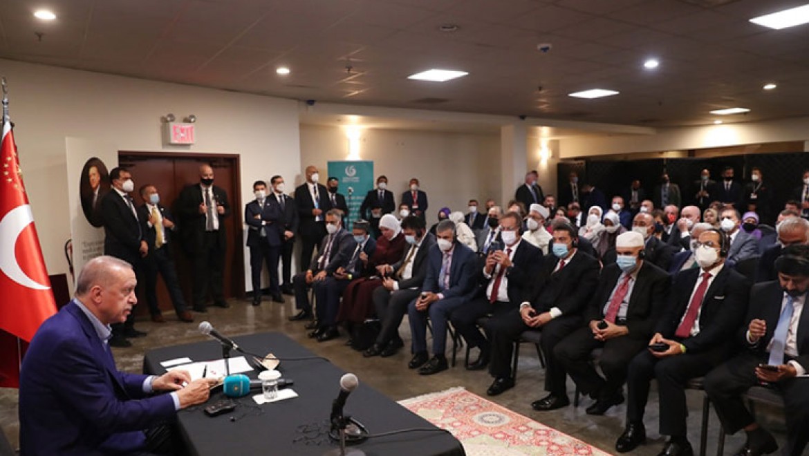 Cumhurbaşkanı Erdoğan, ABD'deki Müslüman toplumunun önde gelen temsilcilerini kabul etti