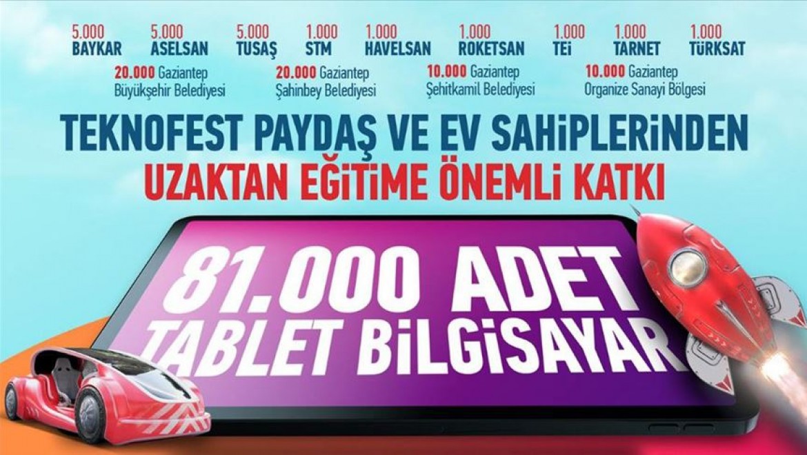 Selçuk Bayraktar'ın başlattığı kampanyada hediye edilecek tablet sayısı 81 bine ulaştı