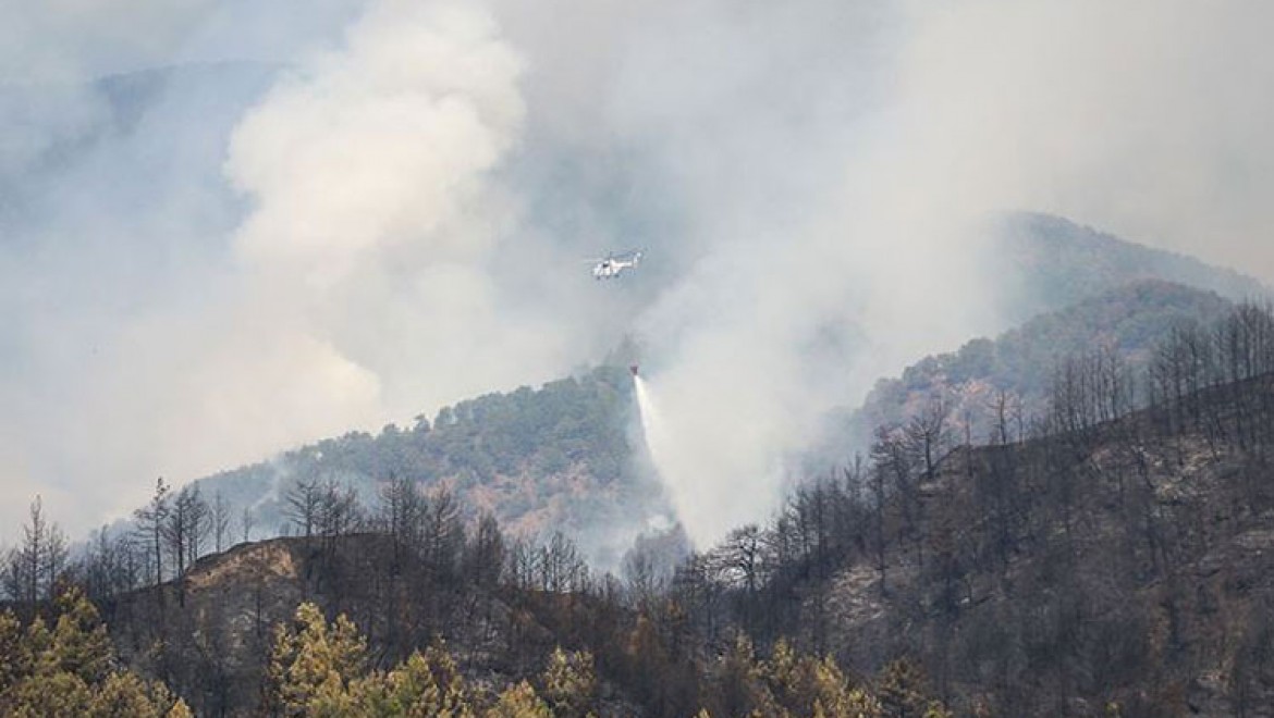 Hatay'daki orman yangınını söndürme çalışmalarına TSK'dan destek