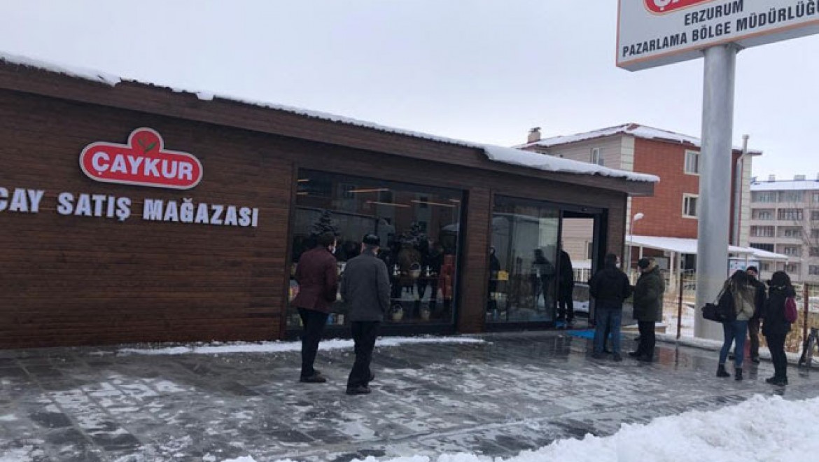 Erzurum'da ÇAYKUR'un satış mağazası açıldı