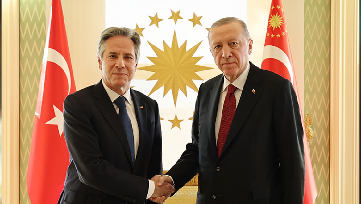 Cumhurbaşkanı Erdoğan, ABD Dışişleri Bakanı Blınken'ı kabul etti