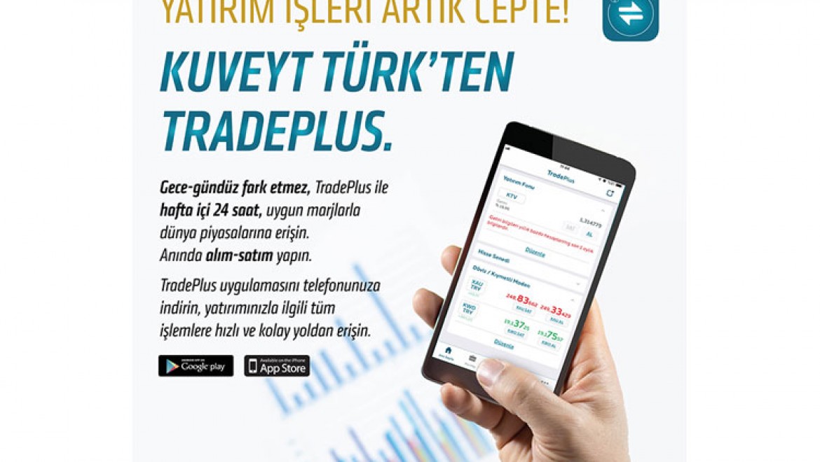 Kuveyt Türk TradePlus ile  piyasalar artık 24 saat cepte