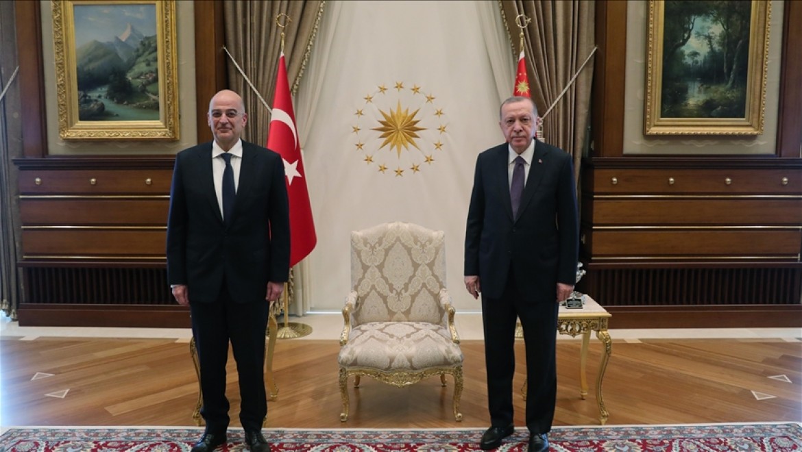 Cumhurbaşkanı Erdoğan Yunanistan Dışişleri Bakanı Dendias'ı kabul etti