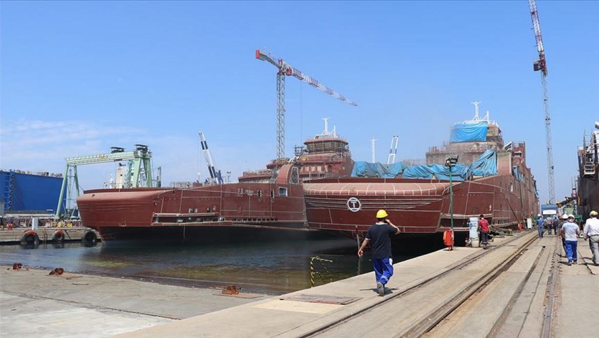 Yalova'daki Tersaneler Bölgesi'nde kruvaziyer gemi üretimi başladı