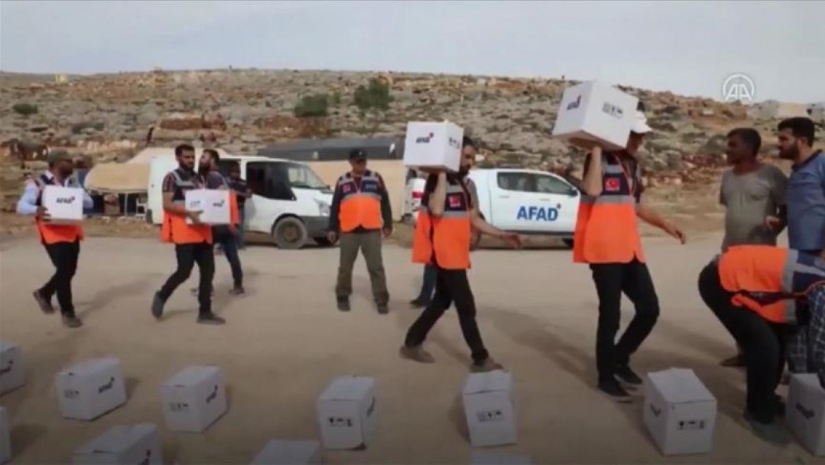 AFAD'dan İdlib'deki ihtiyaç sahiplerine gıda yardımı