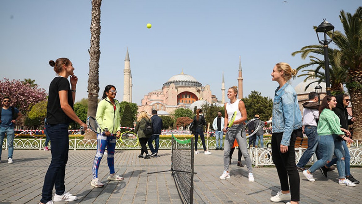 Tenisçilerin İstanbul keyfi