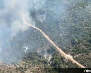 Manisa'nın Saruhanlı ilçesinde orman yangını çıktı