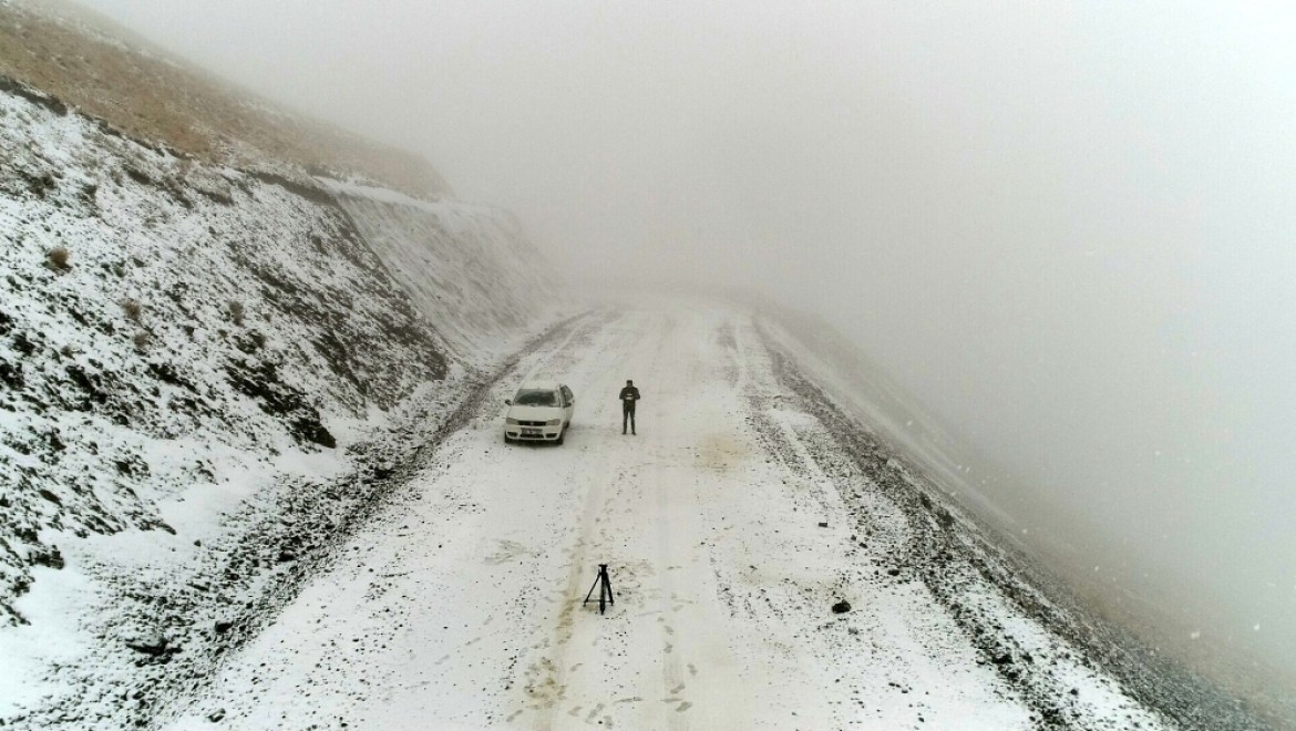 Erzurum'da Lapa Lapa Kar Yağdı