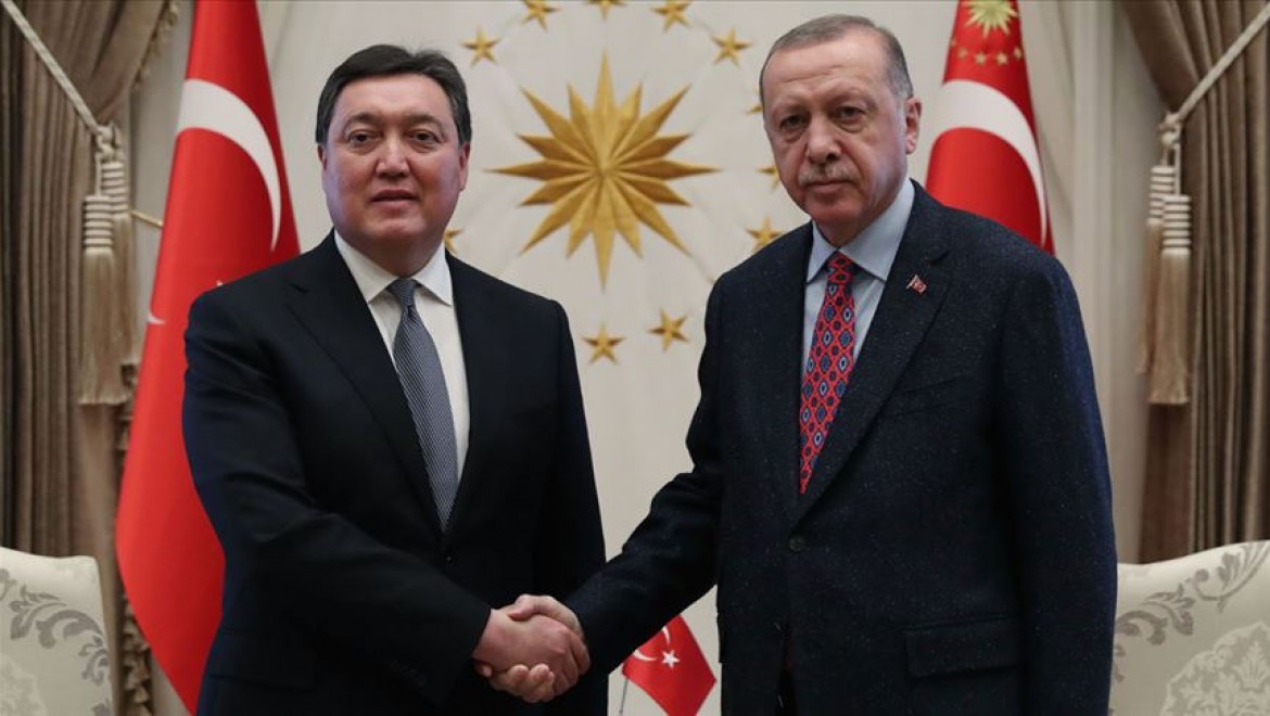 Cumhurbaşkanı Erdoğan Kazakistan Başbakanı Mamin'i kabul etti