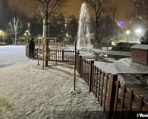 Kar yağışının ardından başkent beyaza büründü