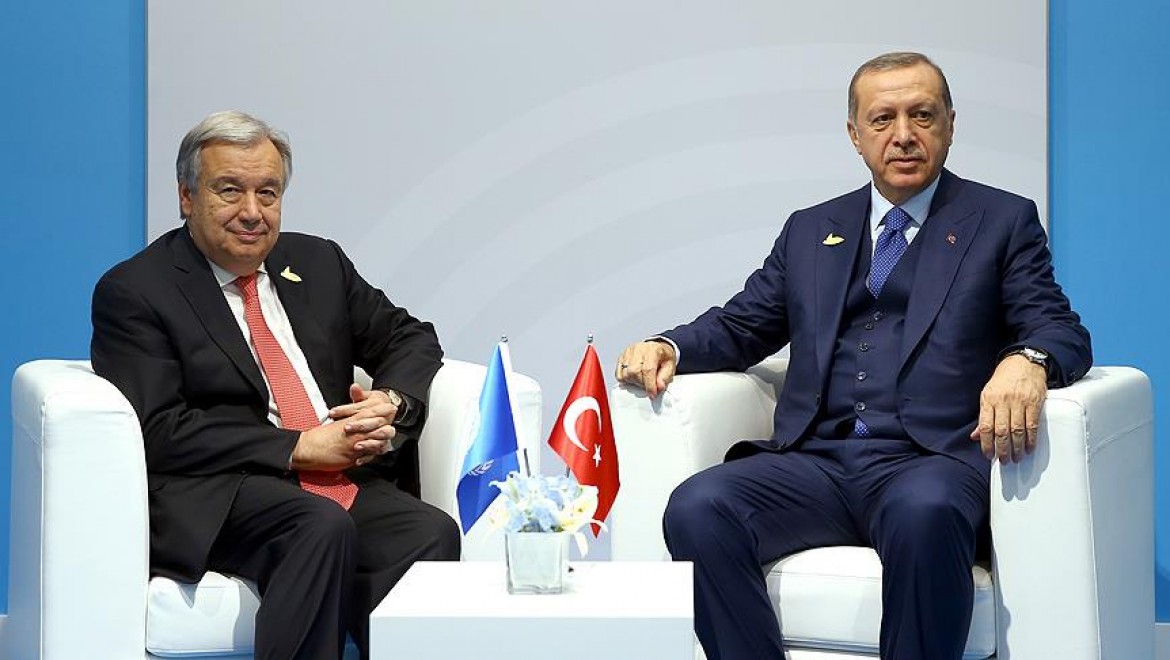 Cumhurbaşkanı Erdoğan  Antonio Guterres İle Görüştü
