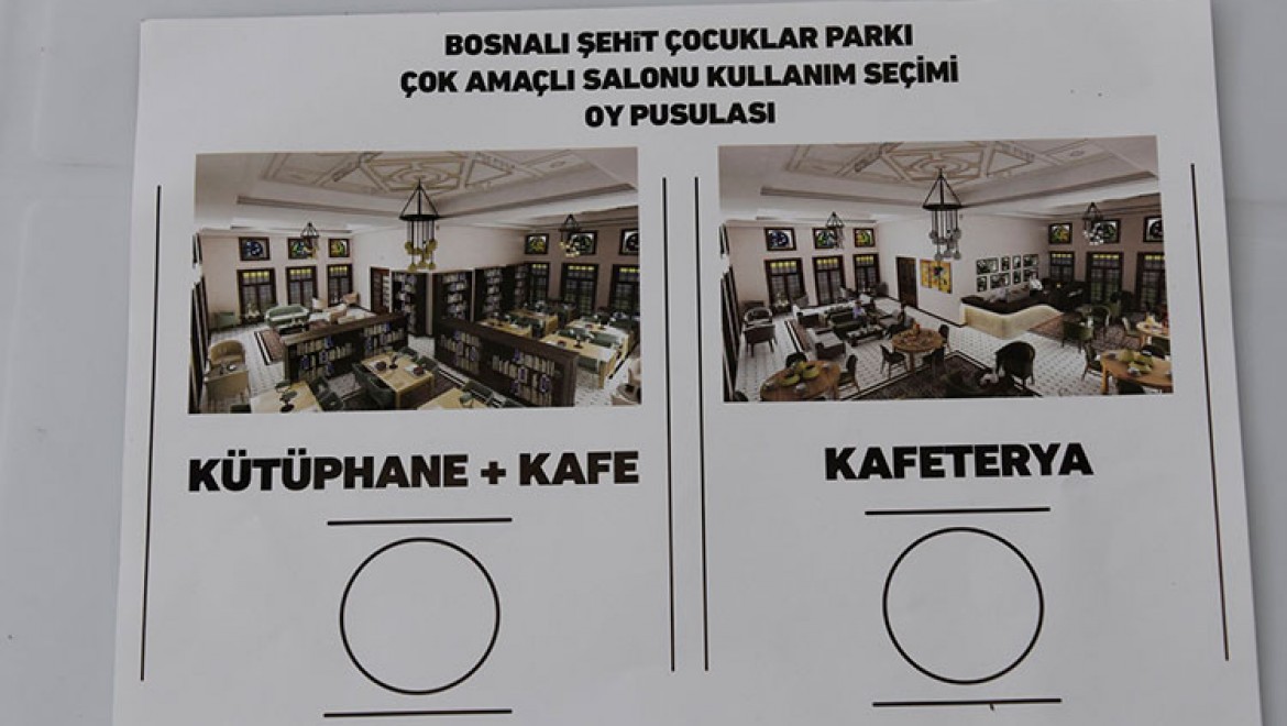 Pendik'te parktaki tesis için halk oylaması: Mahalleli 'kütüphane kafe' olsun dedi