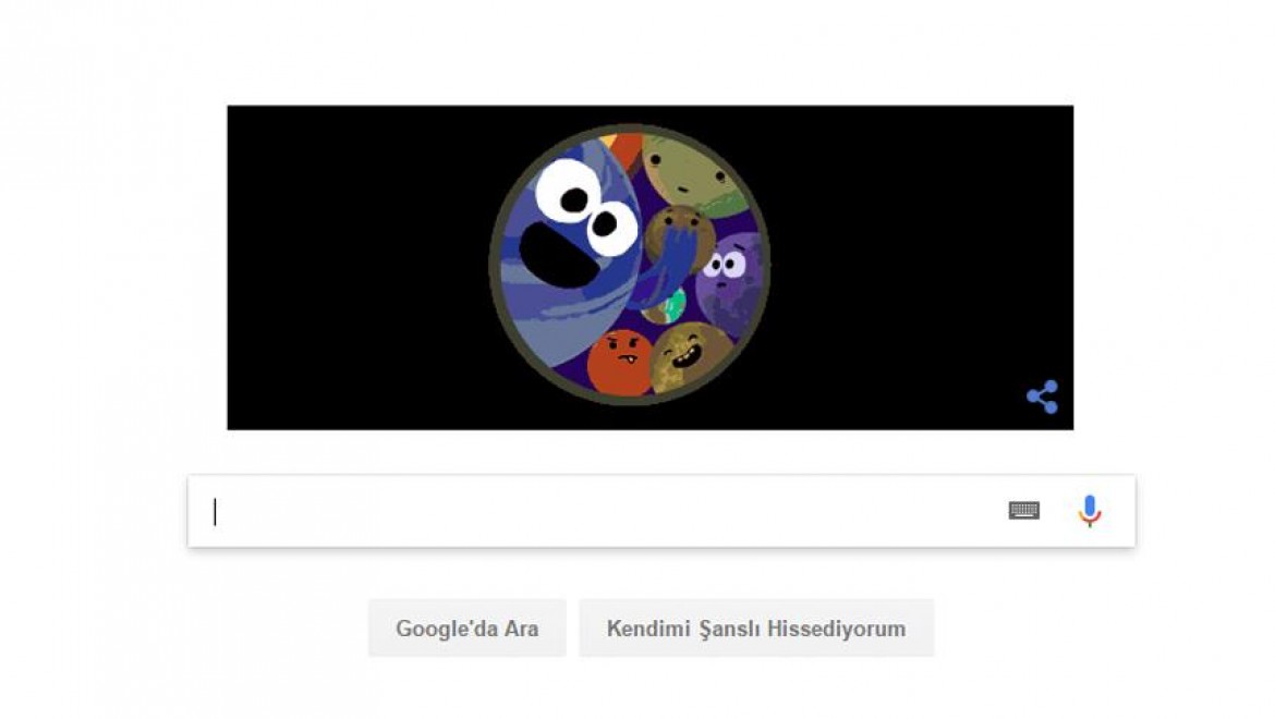 Google 7 yeni gezegeni doodle yaptı